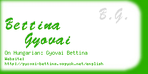 bettina gyovai business card